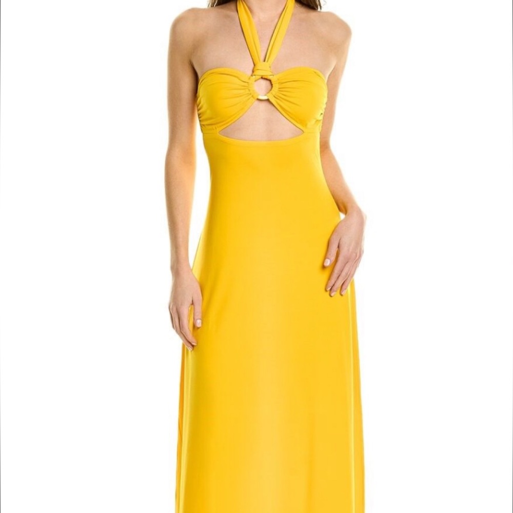 The Tati Tie Halter Midi dress